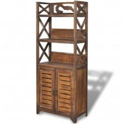 242690 vidaXL Bathroom Cabinet ''Albuquerque'' Wood Brown 46x24x117,5 cm