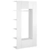 VidaXL Armoires de couloir 2 pcs Blanc brillant Bois d'ingénierie