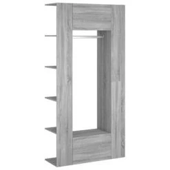 VidaXL Armoires de couloir 2 pcs Sonoma gris Bois d'ingénierie