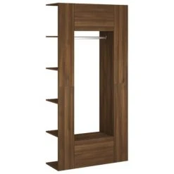 VidaXL Armoires de couloir 2 pcs Chêne marron Bois d'ingénierie