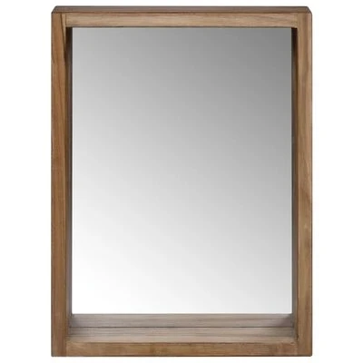 VidaXL Armoire à miroir 30x10x40 cm Bois de teck massif 2 VidaXL Armoire à miroir 30x10x40 cm Bois de teck massif – Image 2
