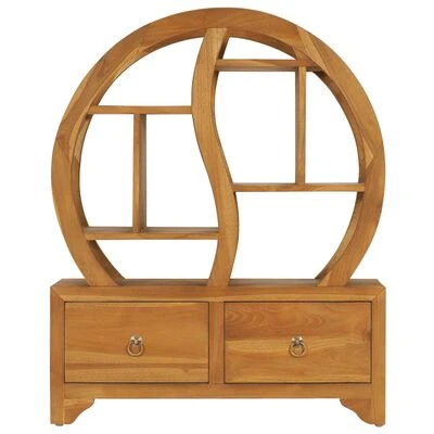 VidaXL Armoire avec étagère Yin Yang 68x26x83 cm Bois de teck massif 2 VidaXL Armoire avec étagère Yin Yang 68x26x83 cm Bois de teck massif – Image 2