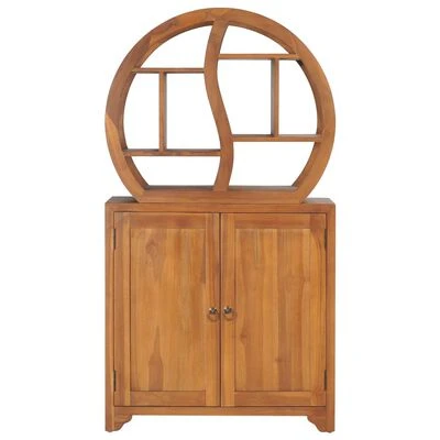 VidaXL Armoire avec étagère Yin Yang 70x30x130 cm Bois de teck massif 2 VidaXL Armoire avec étagère Yin Yang 70x30x130 cm Bois de teck massif – Image 2