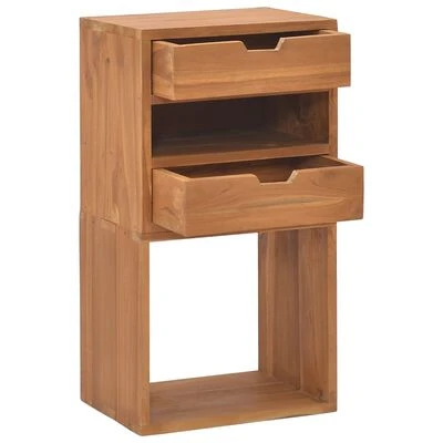 VidaXL Armoire de rangement 40x30x76 cm Bois de teck massif 2 VidaXL Armoire de rangement 40x30x76 cm Bois de teck massif – Image 2