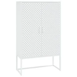 VidaXL Buffet haut Blanc 80x35x135 cm Acier