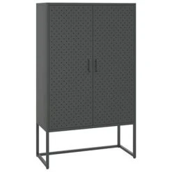 VidaXL Buffet haut Anthracite 80x35x135 cm Acier