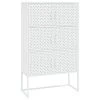 VidaXL Buffet haut Blanc 80x35x135 cm Acier