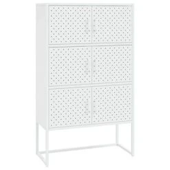 VidaXL Buffet haut Blanc 80x35x135 cm Acier