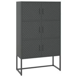 VidaXL Buffet haut Anthracite 80x35x135 cm Acier