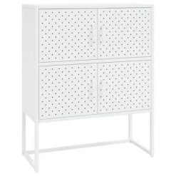 VidaXL Buffet haut Blanc 80x35x100 cm Acier