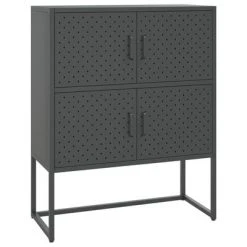 VidaXL Buffet haut Anthracite 80x35x100 cm Acier