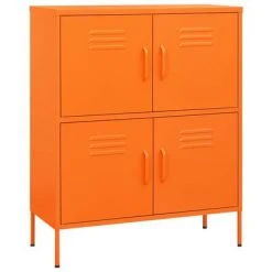 VidaXL Armoire de rangement Orange 80x35x101,5 cm Acier
