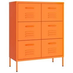 VidaXL Armoire à tiroirs Orange 80x35x101,5 cm Acier
