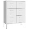 VidaXL Armoire à tiroirs Blanc 80x35x101,5 cm Acier
