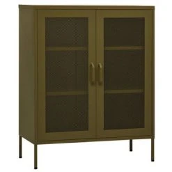 VidaXL Armoire de rangement Vert olive 80x35x101,5 cm Acier