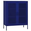 VidaXL Armoire de rangement Bleu marine 80x35x101,5 cm Acier