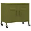 VidaXL Armoire de rangement Vert olive 60x35x49 cm Acier