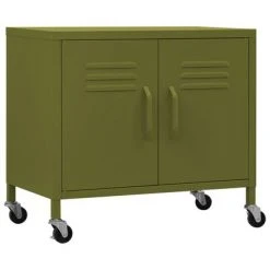 VidaXL Armoire de rangement Vert olive 60x35x49 cm Acier