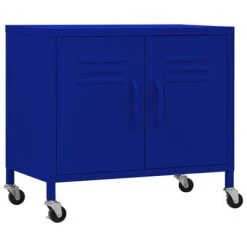 VidaXL Armoire de rangement Bleu marine 60x35x49 cm Acier
