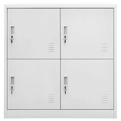 VidaXL Armoire à casiers Gris clair 90x45x92,5 cm Acier 2 VidaXL Armoire à casiers Gris clair 90x45x92,5 cm Acier – Image 2