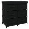 VidaXL Armoire de rangement avec 6 tiroirs 55x29x55 cm Noir Acier