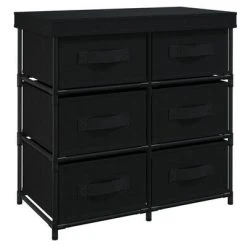 VidaXL Armoire de rangement avec 6 tiroirs 55x29x55 cm Noir Acier