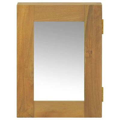 VidaXL Armoire à miroir 30x10x40 cm Bois de teck solide 2 VidaXL Armoire à miroir 30x10x40 cm Bois de teck solide – Image 2