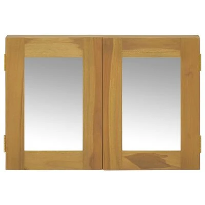 VidaXL Armoire à miroir 60x10x40 cm Bois de teck solide 2 VidaXL Armoire à miroir 60x10x40 cm Bois de teck solide – Image 2