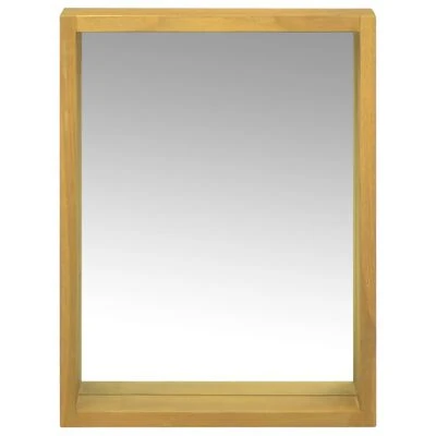 VidaXL Armoire à miroir 30x10x40 cm Bois de teck solide 2 VidaXL Armoire à miroir 30x10x40 cm Bois de teck solide – Image 2