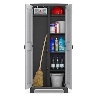 Keter Armoire de rangement polyvalente Titan Noir et gris 182 cm 2 Keter Armoire de rangement polyvalente Titan Noir et gris 182 cm – Image 2