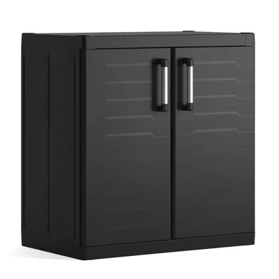 Keter Armoire de rangement basse Detroit XL Noir 1 Keter Armoire de rangement basse Detroit XL Noir