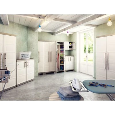 Keter Armoire à étagères Excellence XL Beige et taupe 182 cm 2 Keter Armoire à étagères Excellence XL Beige et taupe 182 cm – Image 2