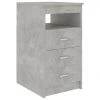 VidaXL Armoire à tiroirs Gris béton 40x50x76 cm Bois d'ingénierie