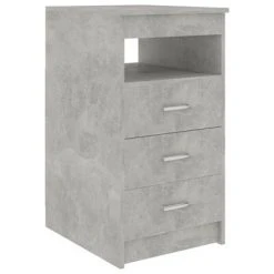 VidaXL Armoire à tiroirs Gris béton 40x50x76 cm Bois d'ingénierie