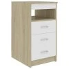 VidaXL Armoire tiroirs Blanc chêne sonoma 40x50x76cm Bois d'ingénierie