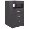 VidaXL Armoire à tiroirs Gris brillant 40x50x76 cm Bois d'ingénierie