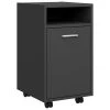 VidaXL Armoire latérale avec roues Gris 33x38x60 cm Aggloméré