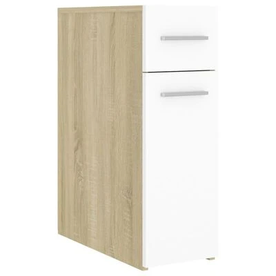VidaXL Armoire d'apothicaire Blanc/chêne sonoma 20x45,5x60cm Aggloméré 1 VidaXL Armoire d'apothicaire Blanc/chêne sonoma 20x45,5x60cm Aggloméré