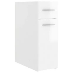 VidaXL Armoire d'apothicaire Blanc brillant 20x45,5x60 cm Aggloméré