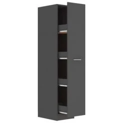 VidaXL Armoire d'apothicaire Gris 30x42,5x150 cm Aggloméré