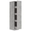 VidaXL Armoire d'apothicaire Gris béton 30x42,5x150 cm Aggloméré