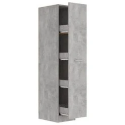 VidaXL Armoire d'apothicaire Gris béton 30x42,5x150 cm Aggloméré