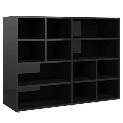 VidaXL Armoire latérale Noir brillant 97x32x72 cm Aggloméré 1 VidaXL Armoire latérale Noir brillant 97x32x72 cm Aggloméré