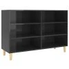 VidaXL Buffet Noir brillant 103,5x35x70 cm Aggloméré