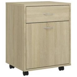 VidaXL Armoire à roulettes Chêne sonoma 45x38x54 cm Aggloméré