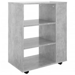 VidaXL Armoire à roulettes Gris béton 60x35x75 cm Aggloméré
