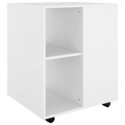 VidaXL Armoire à roulettes Blanc 60x53x72 cm Aggloméré