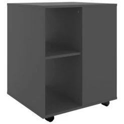 VidaXL Armoire à roulettes Gris 60x53x72 cm Aggloméré