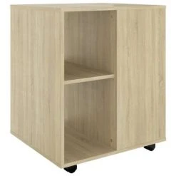 VidaXL Armoire à roulettes Chêne Sonoma 60x53x72 cm Aggloméré
