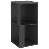 VidaXL Armoire d'angle Gris 33x33x67 cm Aggloméré
